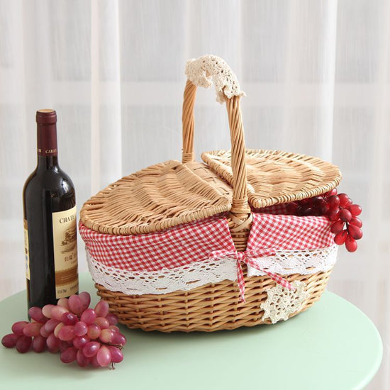 Fruit Basket Craft Basket Rural Round 20-30 Basket Wicker Basket Japanese Style