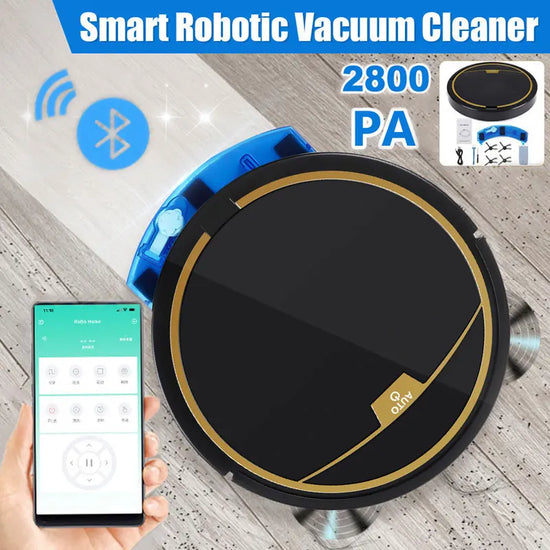 Robô Aspirador Inteligente 2800PA – Limpeza Automática e Eficiente